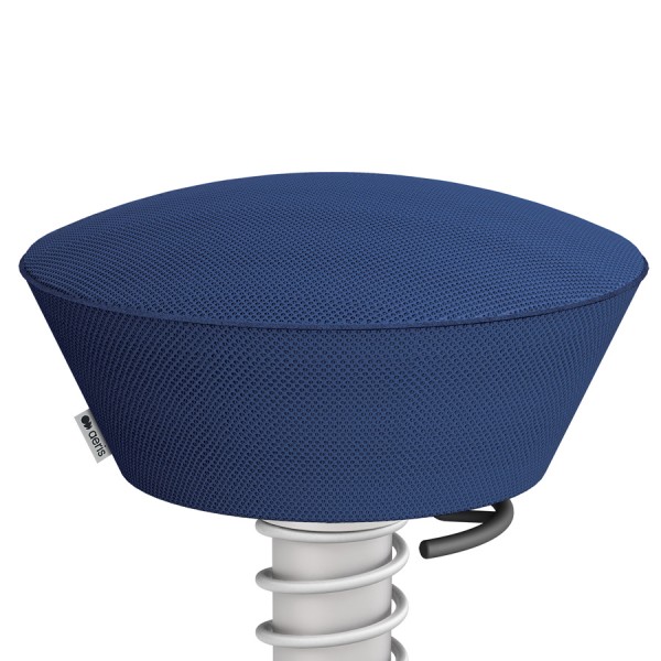 Aeris Swopper Air Mesh-Gewebe Runner blau mit Rollen - Gestell/Feder hellgrau - Nahaufnahme