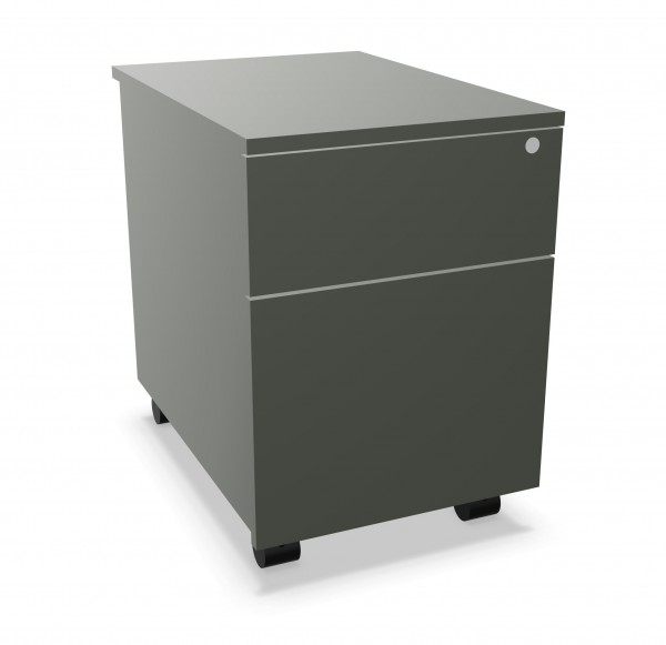 mdd Rollcontainer grifflos mit Hängeregistratur - anthrazit