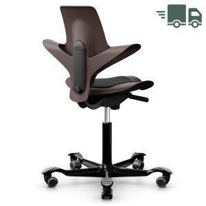 HAG CAPISCO PULS 8010 braun mit Stoff Cura schwarz - Gestell schwarz HAG CAPISCO PULS 8010 braun mit Stoff Cura schwarz - Gestell schwarz