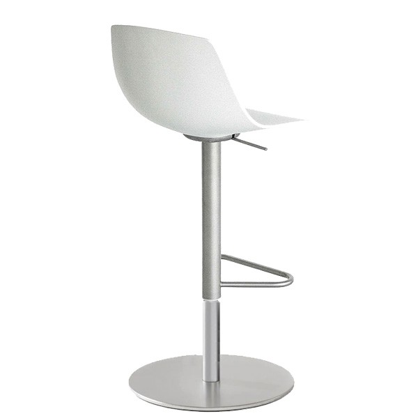 lapalma MIUNN S104 Barhocker | Baydur weiss | Gestell Edelstahl | Platte rund
