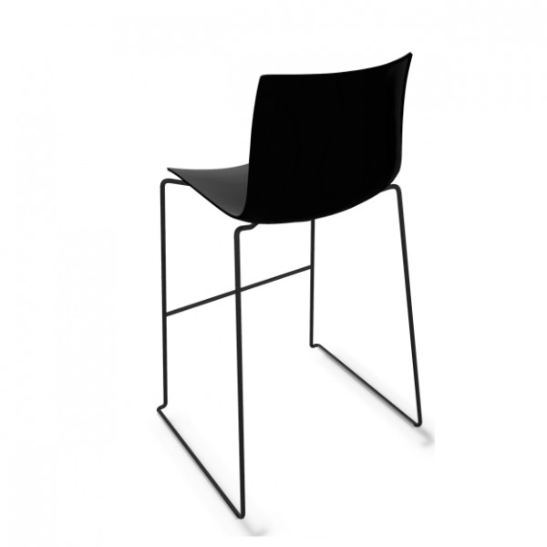 Arper Catifa Barhocker einfarbig schwarz