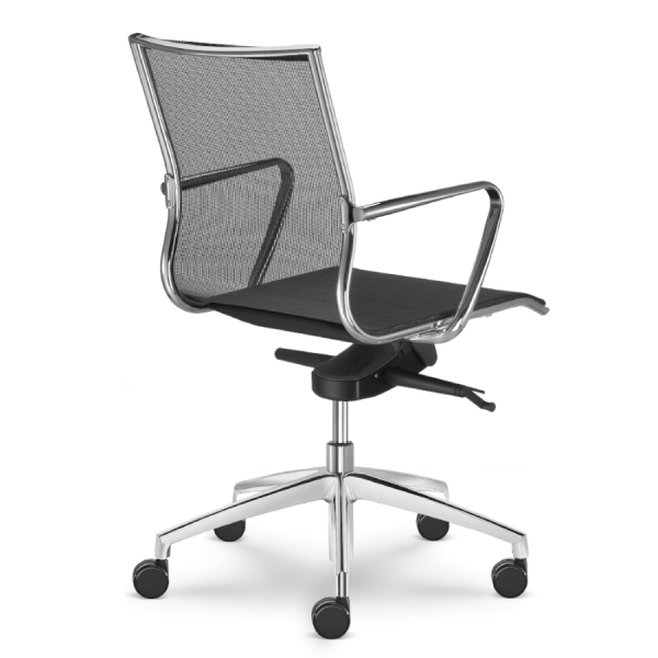 LD Seating PLUTO Chefsessel Bürostuhl mit niedriger Rückenlehne Netz schwarz oder weiß