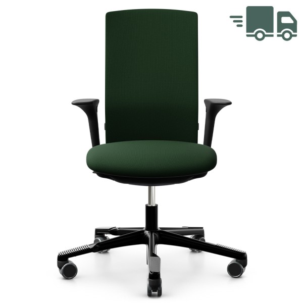 HAG Futu mit Polsterrücken Forest - Gestell schwarz - Front