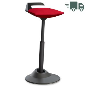Aeris Muvman Stehhilfe Mikrofaser rot Standard-Feder - Gestell schwarz Aeris Muvman Stehhilfe Mikrofaser rot Standard-Feder - Gestell schwarz