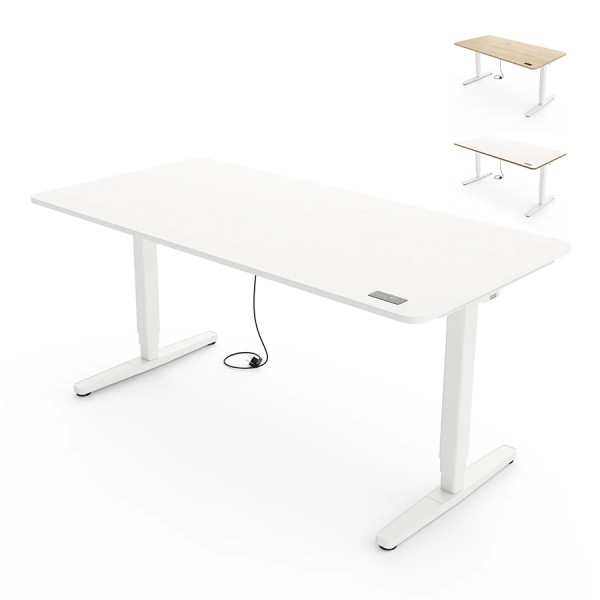 Yaasa Desk Pro Schreibtisch | Gestell weiß | el. höhenverstellbar | Konfigu günstig online kaufen