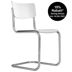 THONET Stahlrohr-Freischwinger S 43 Formholzschale THONET Stahlrohr-Freischwinger S 43 Formholzschale