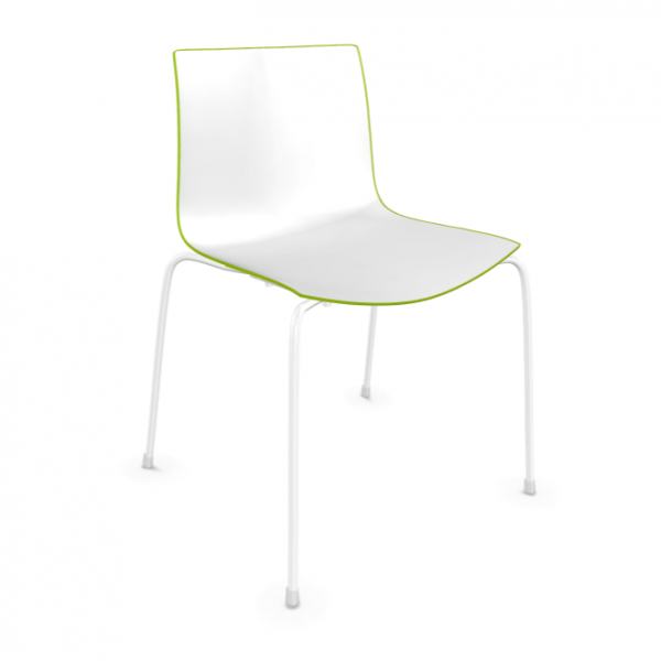 arper catifa 46 0251 grün-weiss Gestell weiß