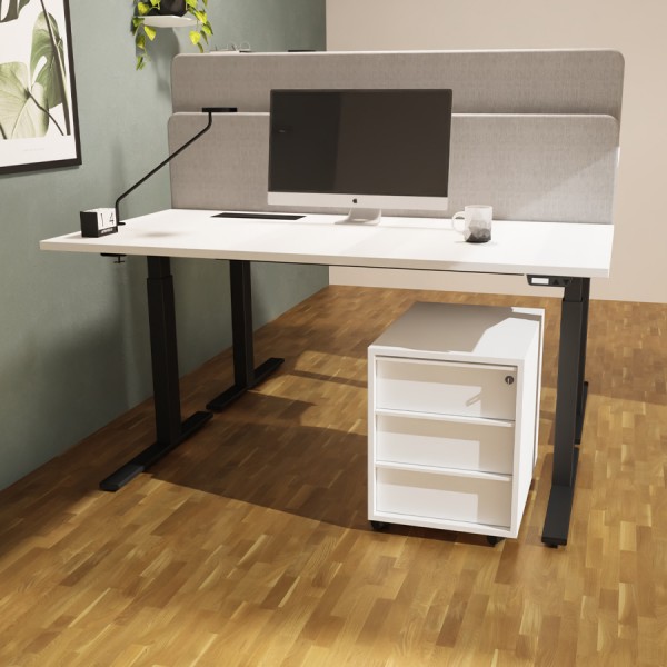 RWH MILANO Rollcontainer breit weiß - Beispielbild