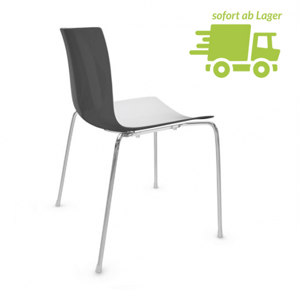 arper catifa 46 0251 anthrazit-weiss Gestell verchromt