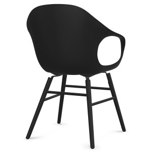 Vorschau: Kristalia ELEPHANT Stuhl mit Holzgestell schwarz - Rückansicht Vorschau: Kristalia ELEPHANT Stuhl mit Holzgestell schwarz - Rückansicht