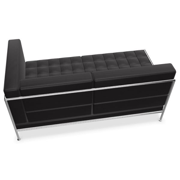 Bosse Modul Space Sofa mit Armlehne lrechts in Leder von hinten