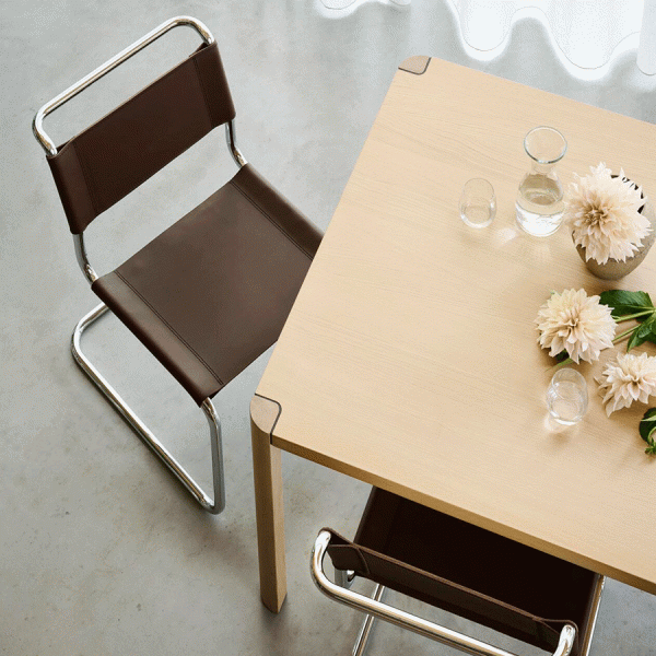 THONET Stahlrohr-Freischwinger S 33 | Sitz und Rücken Kernleder schokobraun günstig online kaufen