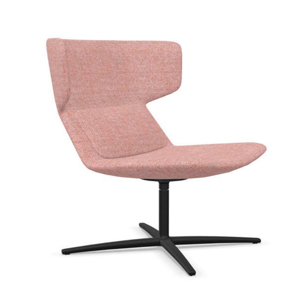 LD Seating Ohrendrehsessel FLEXI Gestell schwarz pulverbeschichtet in schwarz