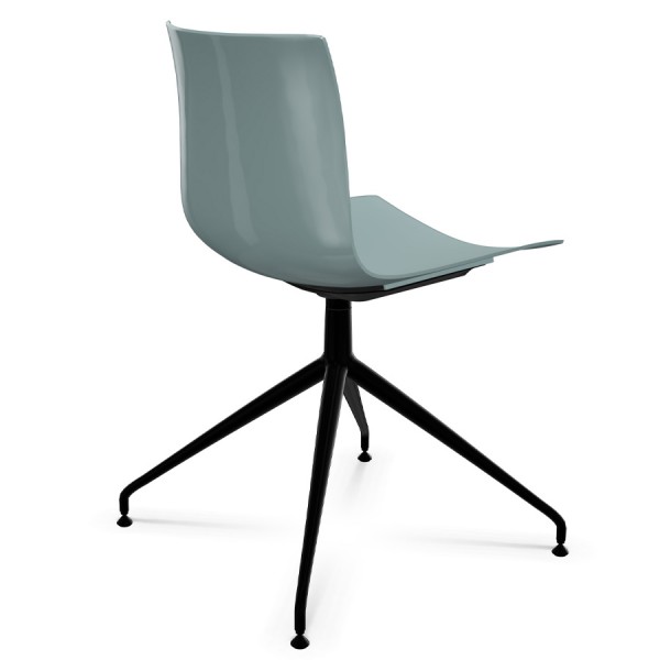 Arper CATIFA 46 0368 einfarbig petrol - Gestell Alu schwarz - hinten