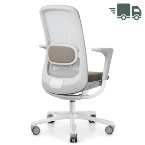 HAG SoFi Mesh 7500 Bürostuhl mit Netzrücken grau - Stoff select braun - Slideback Armlehnen HAG SoFi Mesh 7500 Bürostuhl mit Netzrücken grau - Stoff select braun - Slideback Armlehnen