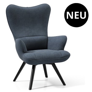 W. Schillig Cozy Sessel mit Holzgestell - Farbe blau W. Schillig Cozy Sessel mit Holzgestell - Farbe blau