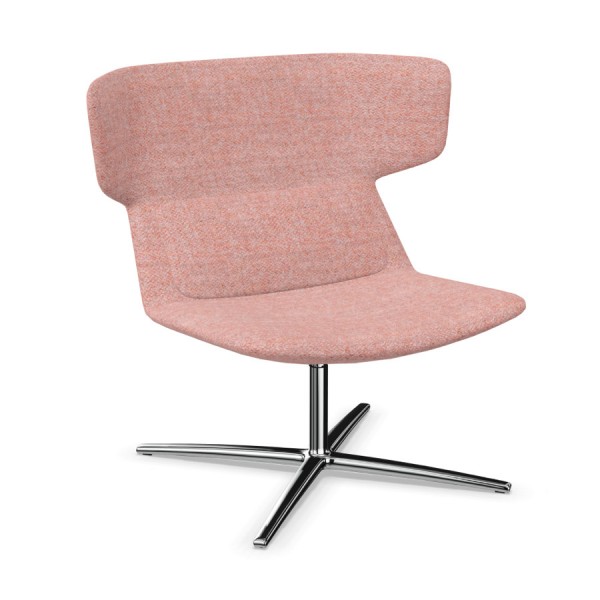LD Seating Ohrendrehsessel FLEXI Gestell chrom Synergy lachs