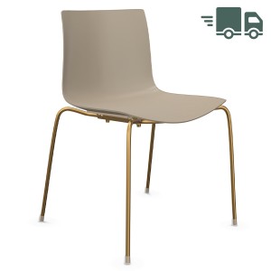 Arper Catifa 46 0251 einfarbig rauchgrau - Gestell aus Messing Arper Catifa 46 0251 einfarbig rauchgrau - Gestell aus Messing