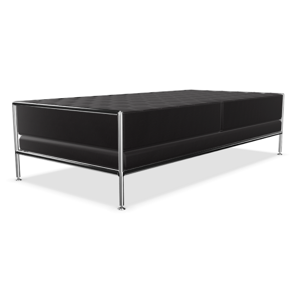 Bosse Modul Space Hocker Zweisitzer in Leder Schwarz von der Seite