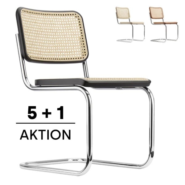 THONET S 32 V | Stahlrohr-Freischwinger | Gestell verchromt | Konfigurator