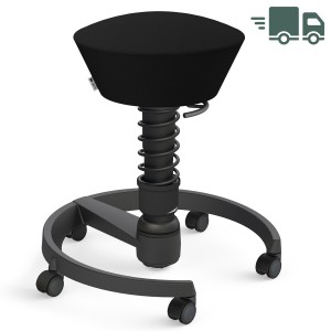 Aeris Swopper Select Wolle schwarz - Rollen - Gestell schwarz - Standardfeder Aeris Swopper Select Wolle schwarz - Rollen - Gestell schwarz - Standardfeder