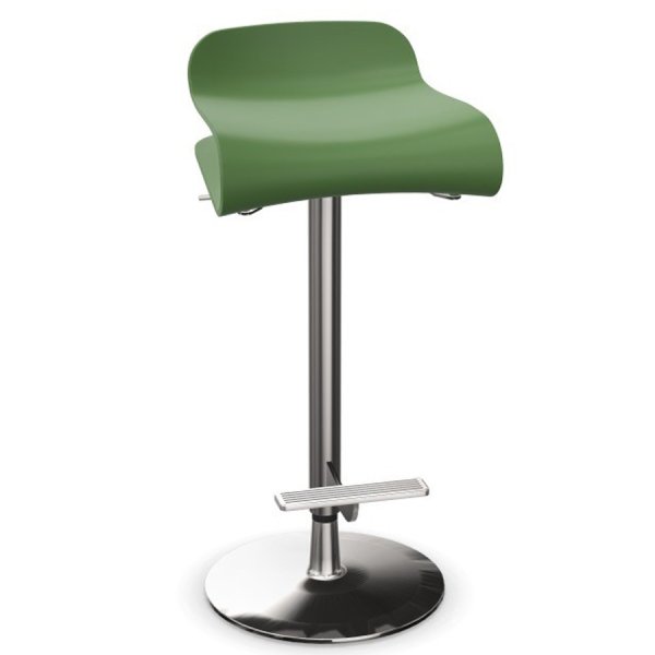 Kristalia BCN Barhocker höhenverstellbar Gestell grasgrün lackiert Kristalia BCN Barhocker höhenverstellbar Gestell grasgrün lackiert