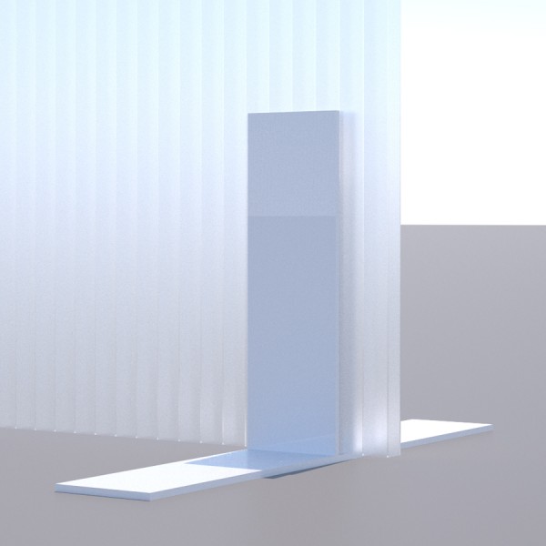 Trennplatte - Stellwand - Fuß weiß