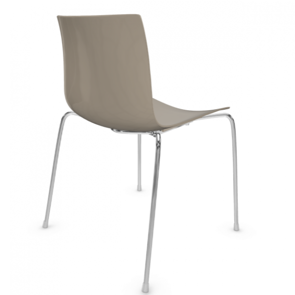 arper catifa 46 0251 einfarbig rauchgrau