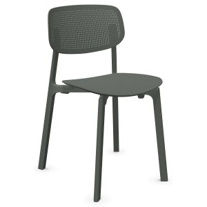 Kristalia COLANDER Chair Basaltgrau Front Kristalia COLANDER Chair Basaltgrau Front