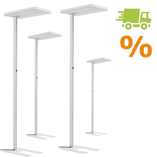 GLAMOX Free LED Stehleuchte mit Multisensor dimmbar - weiß