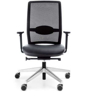 Vorschau: Profim Veris Net Netzrücken schwarz - Sitzbezug Next NX-16 schwarz - Alufußkreuz poliert - Front Vorschau: Profim Veris Net Netzrücken schwarz - Sitzbezug Next NX-16 schwarz - Alufußkreuz poliert - Front