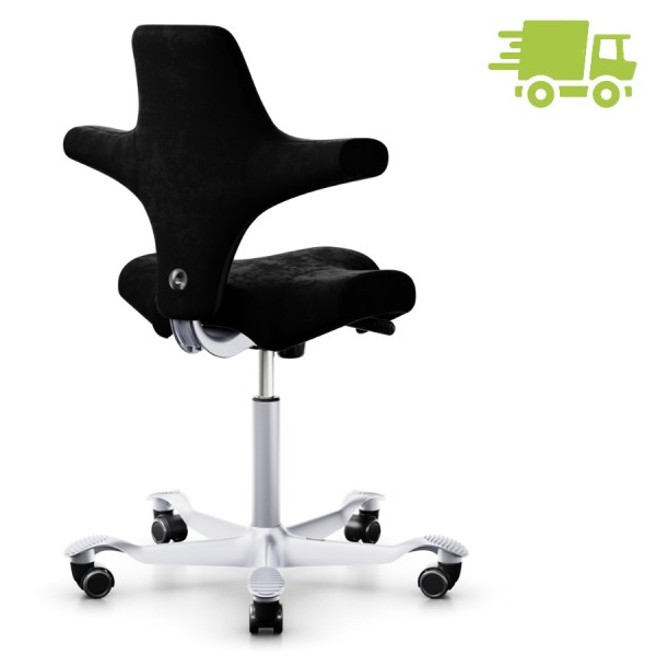 HAG CAPISCO 8106 Stoff Comfort+ schwarz mit Sattelsitz - Rückansicht