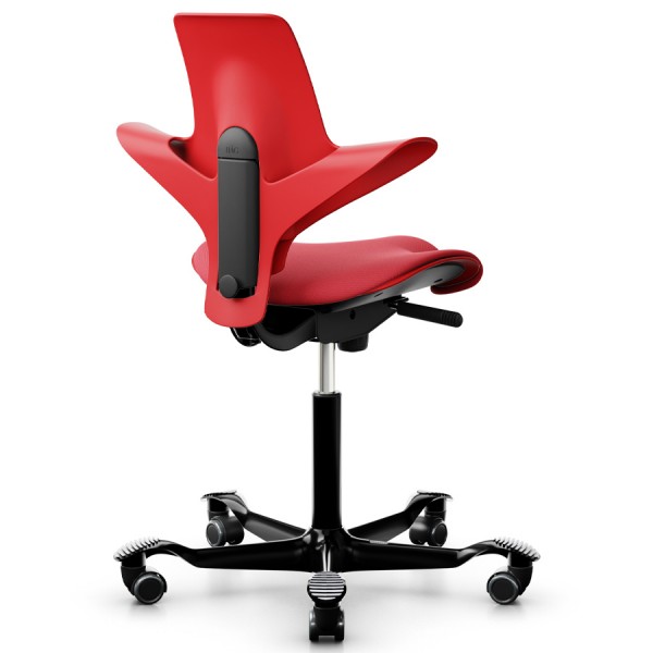 HAG CAPISCO 8010 in Rot - Gestell schwarz - Rückansicht