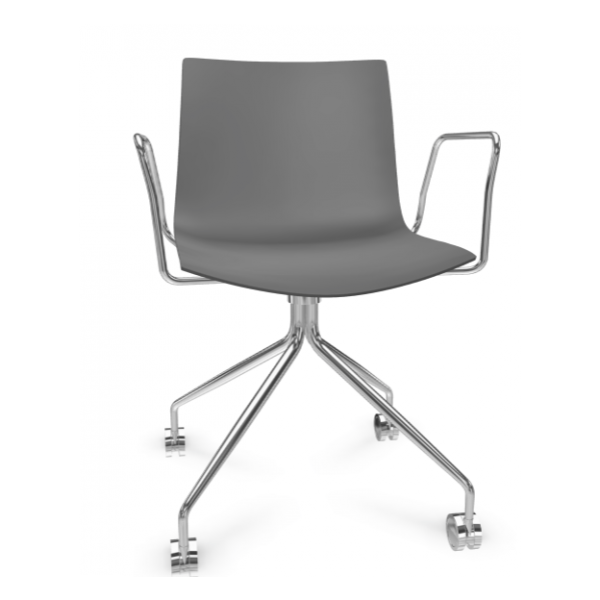 arper catifa 46 0271 einfarbig anthrazit mit armlehnen