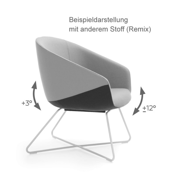 Bejot OXXO Loungesessel OC 424 Stoff Fighter