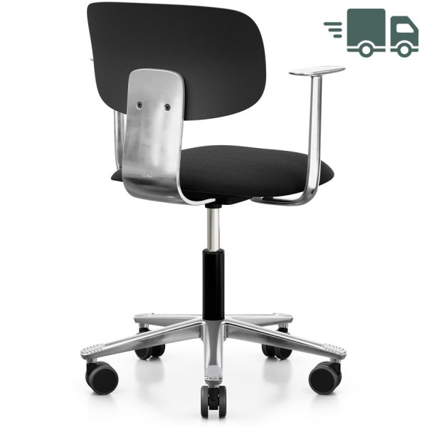 HAG Tion 2140 Bürostuhl schwarz mit Armlehnen - Sitz Stoff Cura - Rückenschale Kunststoff