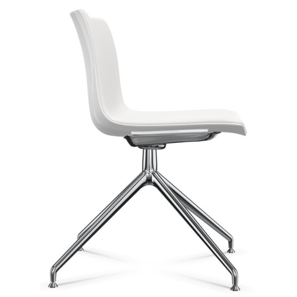 Arper CATIFA 53 2054 Stuhl Sternfuß drehbar Farbe weiß - Seitenansicht