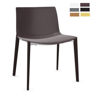 Arper CATIFA 53 2084 Stuhl Schale einfarbig dunkelgrau - Vierfußgestell Wengé Arper CATIFA 53 2084 Stuhl Schale einfarbig dunkelgrau - Vierfußgestell Wengé