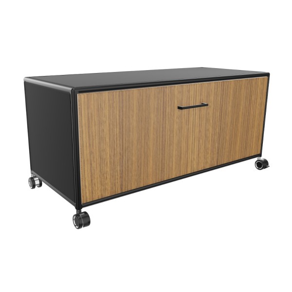 Bosse TV-Board Black Edition Höhe 1 OH Breite 100 cm in Funier mit Klappe offen