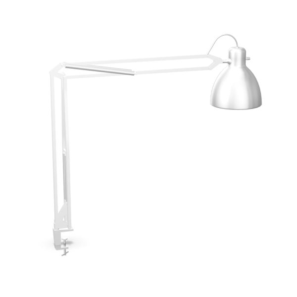 GLAMOX L-1 mit Tischklemme in weiß