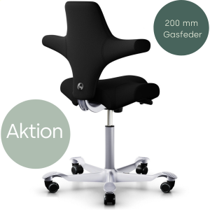 HAG Capisco 8106 Xtreme schwarz mit Gestell silber von hinten HAG Capisco 8106 Xtreme schwarz mit Gestell silber von hinten