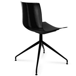 Arper CATIFA 46 0368 einfarbig schwarz - Gestell Alu schwarz - hinten Arper CATIFA 46 0368 einfarbig schwarz - Gestell Alu schwarz - hinten