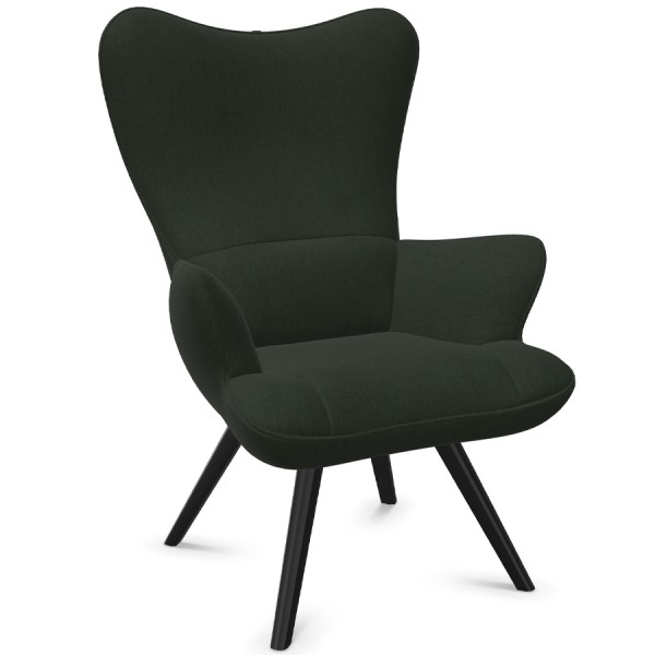 W. Schillig Cozy Sessel mit Holzgestell - Farbe moss green