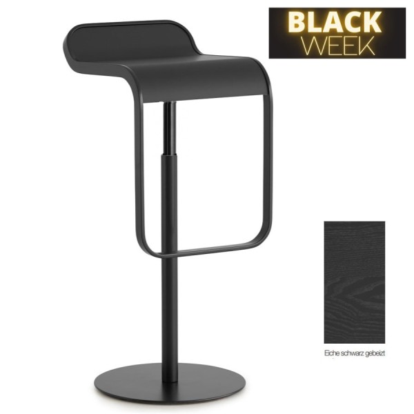 lapalma LEM S80 Barhocker | Sitz schwarz gebeizt | Gasfeder schwarz | Geste günstig online kaufen