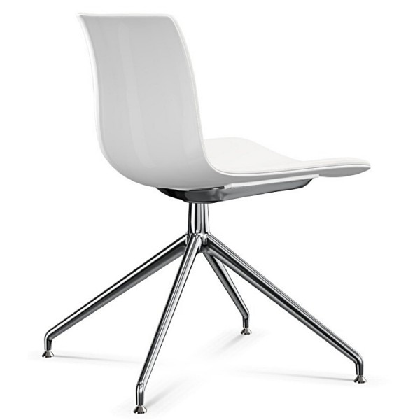 Arper CATIFA 53 2054 Stuhl Sternfuß drehbar Farbe weiß Gestell Alu glänzend