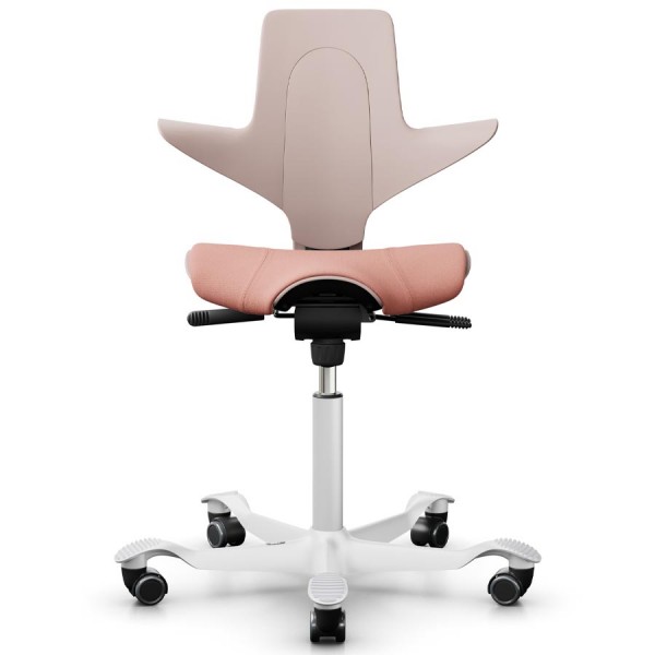 HAG CAPISCO PULS 8020 rosa mit Stoff Select rosa - Gestell weiß - Frontansicht