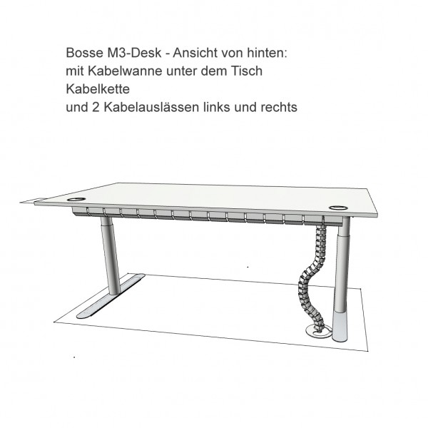 BOSSE M3-DESK höhenverstellbarer Schreibtisch konfigurierbar