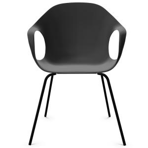 Vorschau: Kristalia Elephant schwarz Vierfußgestell - Frontansicht  Vorschau: Kristalia Elephant schwarz Vierfußgestell - Frontansicht