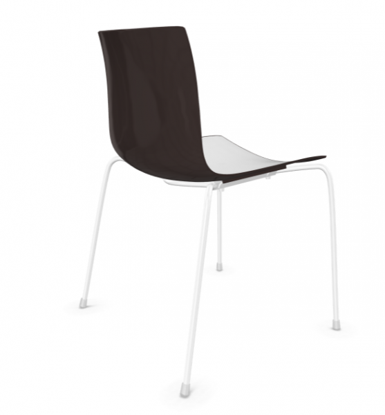 arper catifa 46 0251 braun-weiss Gestell weiß