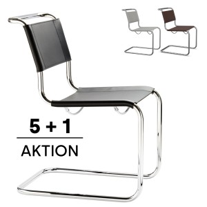 THONET Stahlrohr-Freischwinger S 33 | KONFIGURATOR | Sitz und Rücken Kernleder | Gestell chrom-Copy THONET Stahlrohr-Freischwinger S 33 | KONFIGURATOR | Sitz und Rücken Kernleder | Gestell chrom-Copy